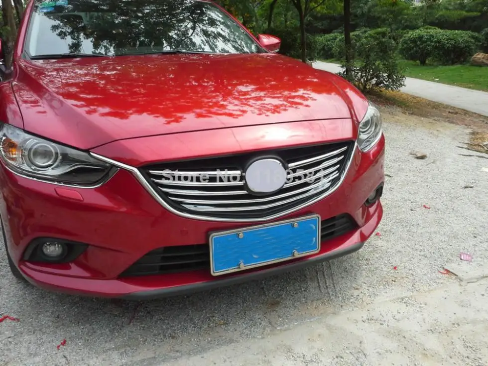 New!!2014 2015 2016 ABS Chrome Front Grille Around Trim For Mazda 6 M6 Atenza Car Accessories Stickers