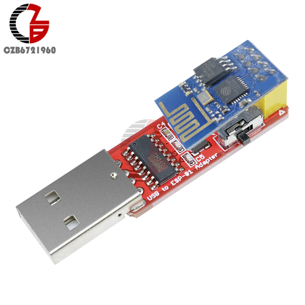 CH340 USB to ESP8266 Serial ESP-01 ESP-01S Adapter Wireless Wifi Developent Board ESP01 ESP01S Programmer Adapter GPIO Module