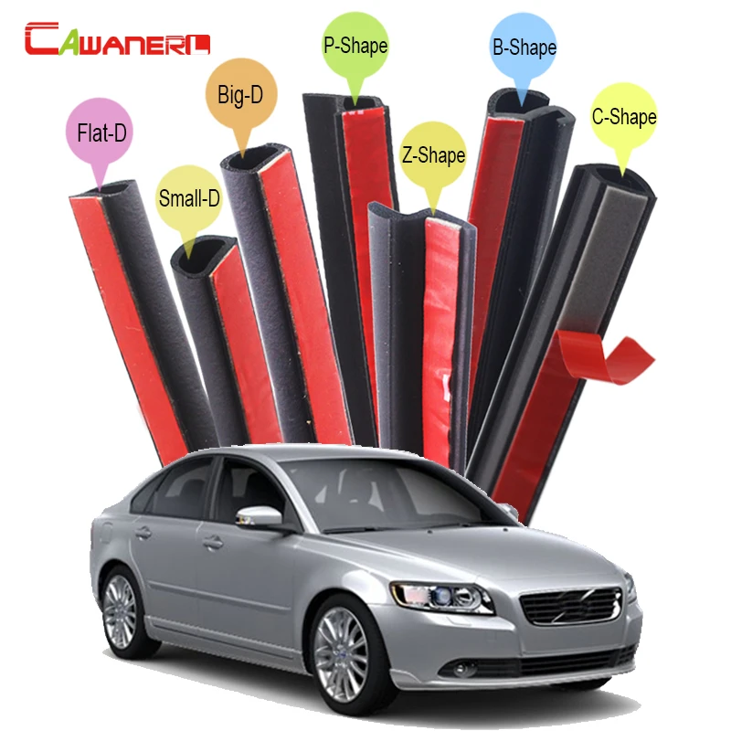 

Cawanerl Car Four Door Hood Trunk Sealing Strip Kit Weatherstrip Rubber Seal Edging Trim For Volvo S40 S60 S70 S80 S90