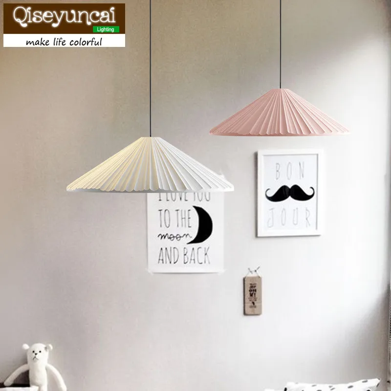 

Qiseyuncai 2018 Nordic modern macarons chandelier ideas simple restaurant bar lamp single bedroom lamps