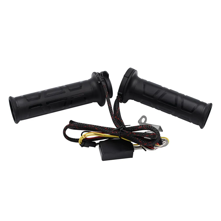 

FYUU 7/8" 12W-24W Adjustable Temperature Motorcycle Handlebar Electric Heated Handle Motorbike Heating Grips Set 1 Pair