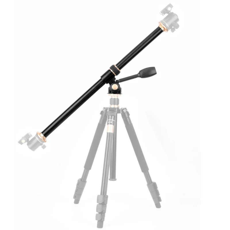 QZSD Horizontal Bar Camera Mount Tripod Accessory Aluminum Alloy Rotatable Multi-Angle Center Column Rod with Locking System