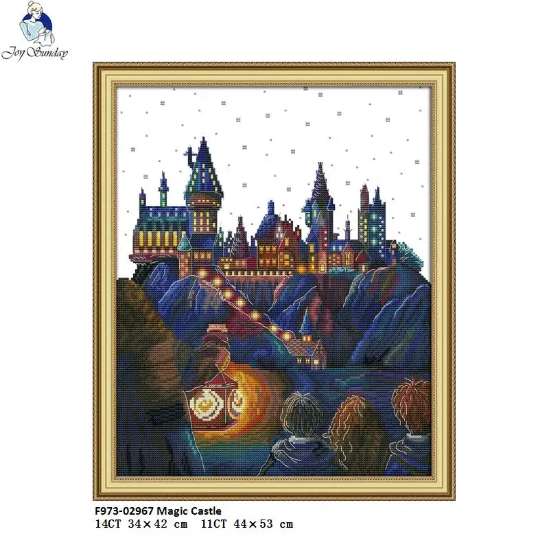 Joy Sunday Magic Castle Counted Cross Stitch DMC Handmade DIY 11CT 14CT Cross-Stitch Kit NKF Embroidery Factory Wholesale