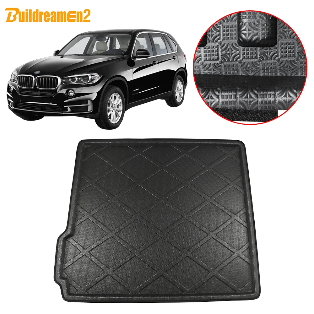 Buildreamen2 For BMW X5 E70 F15 5 Seater Wagon 2007-2018 Car Rear Trunk Liner Cargo Pad Boot Mat Floor Tray Mud Kick Carpet