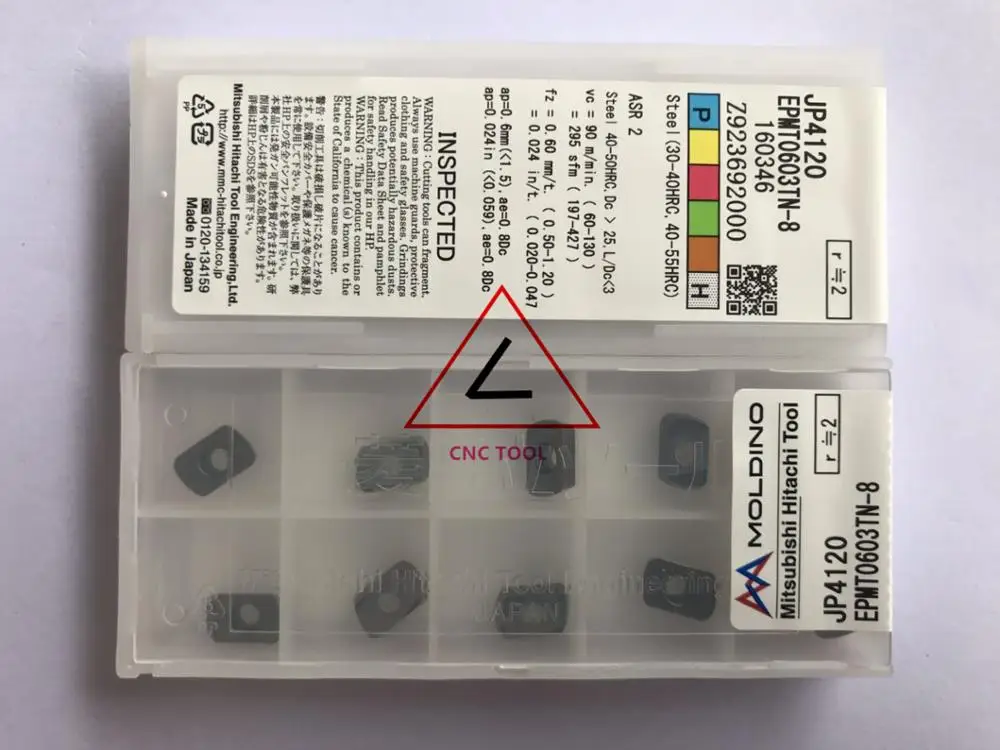 

EPMT0603TN-8 JP4120 10pcs Hitachi high cutting performance CNC indexable inserts