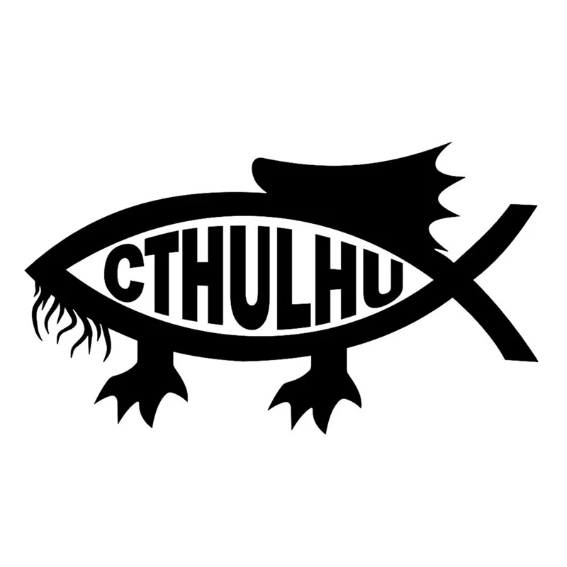 13.7cm*7.8cm Cthulhu Fish Fashion Car Sticker Decor Vinyl Decal S4-0297