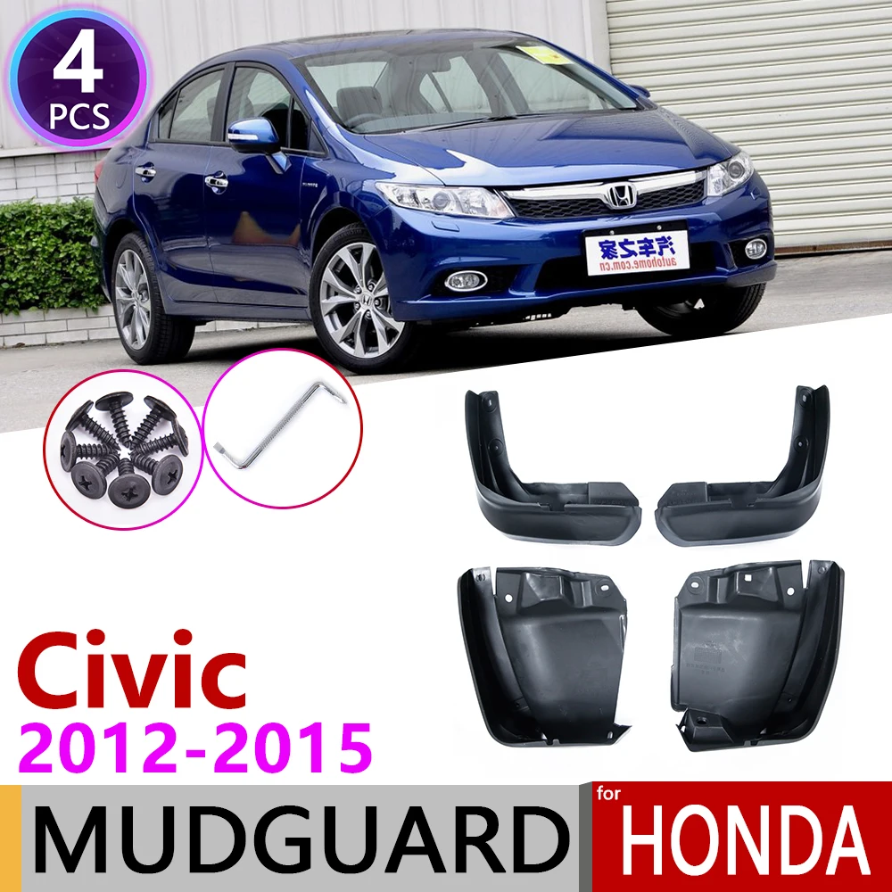 

4 PCS Front Rear Mudguar for Honda Civic 9 FB 2012 2013 2014 2015 Fender Mud Flaps Guard Splash Flap Mudguards Car Accessories