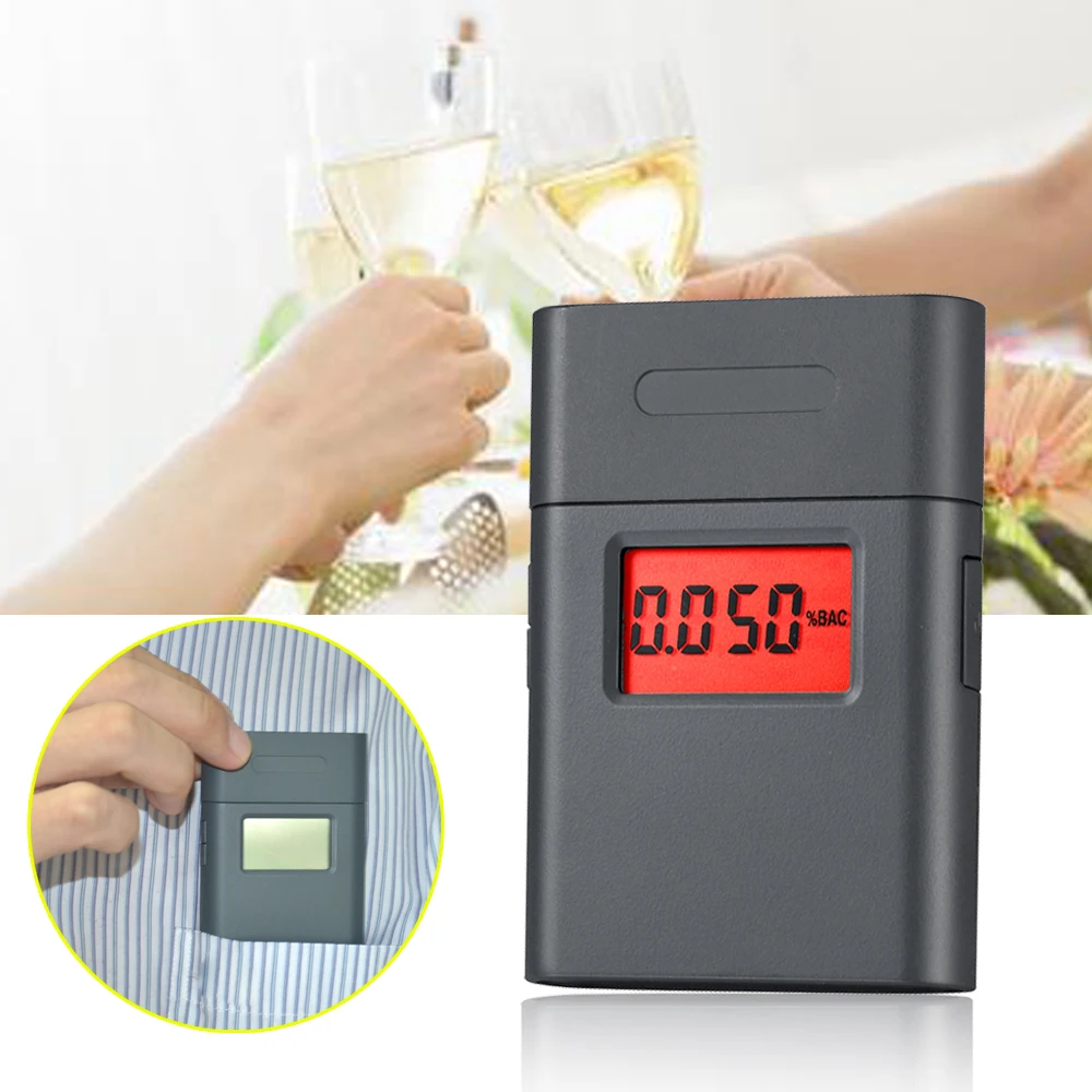 GREENWON Factory Price  Professional Alcohol Tester Police Digital Alcohol Tester Breath Analyzer Breathalyzer Test LCD Detector