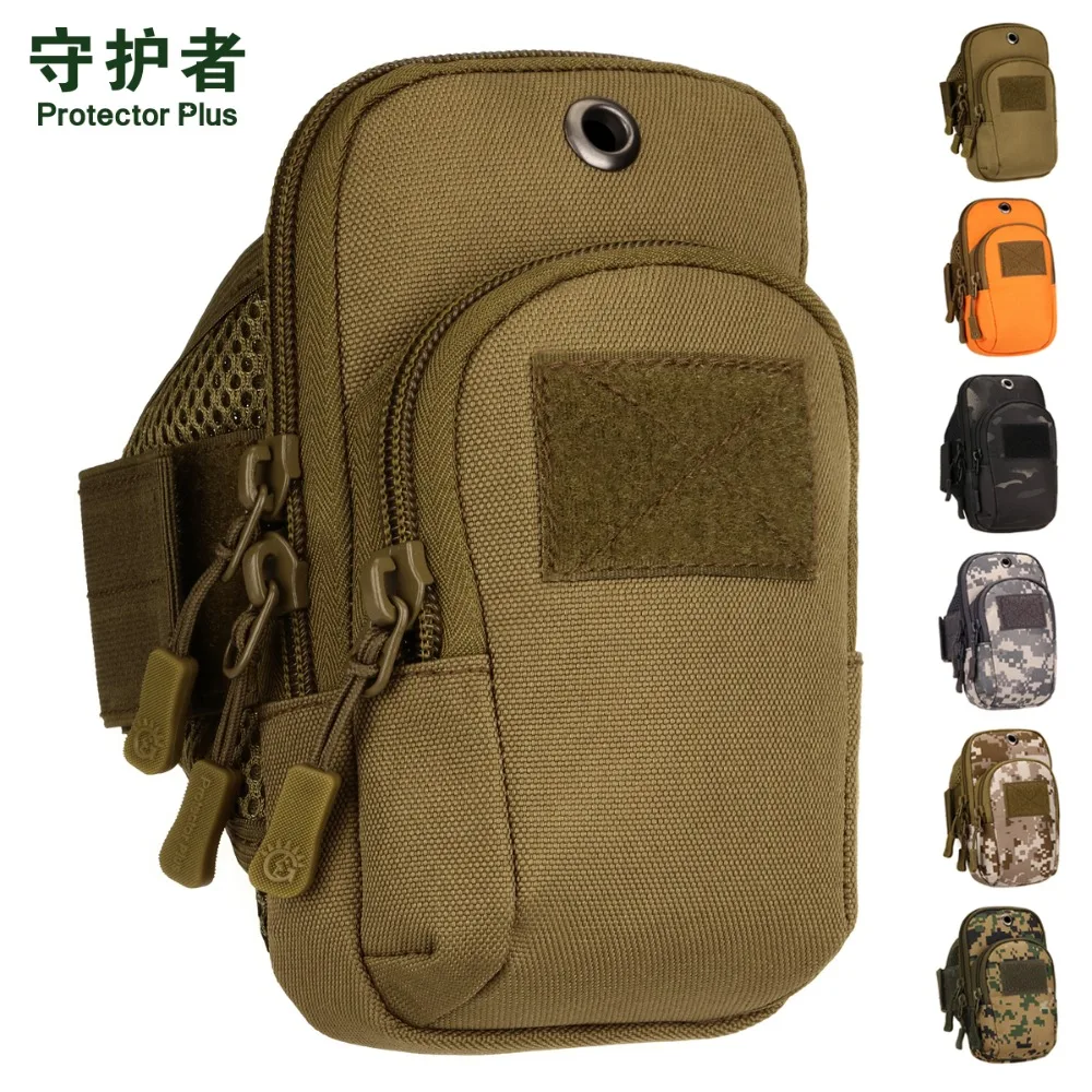 

Protector Plus Nylon Tactical Camouflage Arm Bag Wrist Bag Mobile Phone Case Gym Waist Pack Outdoor Waterproof Sport Running Bag