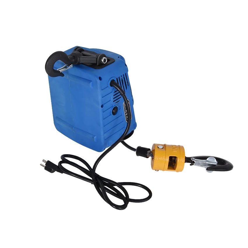 Portabl Electric Small Winch Lifting Traction Hoist Wireless Remote Control Tensioning Machine (500KG 7.6M) (200KG 19M)