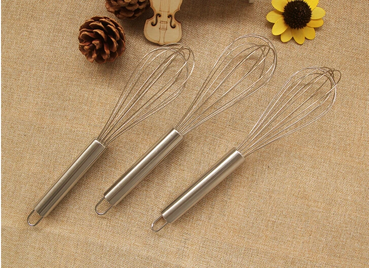 1PC 10inch Spiral Whisk Stainless Steel Kitchen Mixer Balloon Egg Beater Tool Utensils J0554