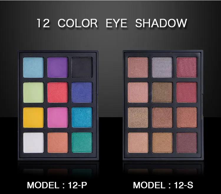 Paleta de sombras de ojos con brillo natural, 12 colores, Cosméticos de maquillaje, sombra de ojos desnuda de la tierra en polvo, juego de maquillaje impermeable 612 #
