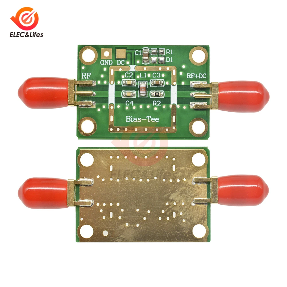 Bias Tee Wideband Frequency 10MHz -6GHz RF DC blocker for HAM radio RTL SDR LNA Low Noise Ham Radio Amplifier 10-6000 MHz