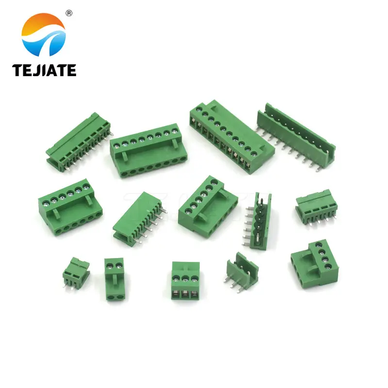 HT3.96 2-10Pin 3.96mm Pitch Straight /Curved Needle Terminal Blocks connector kits Pin Plug + Pin Socket 3/4/5/6/7/8/9