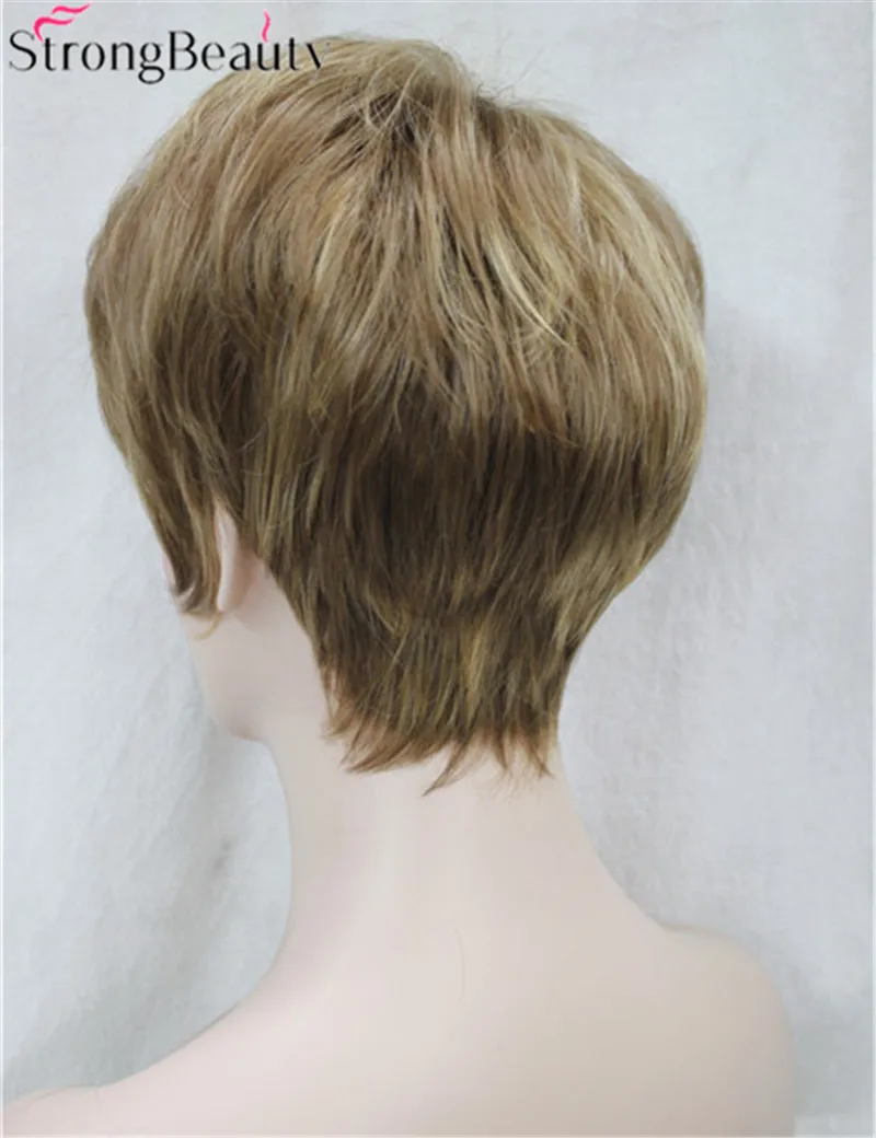 StrongBeauty Short Straight Wigs Synthetic Women Hair Natural Wig Many Colors