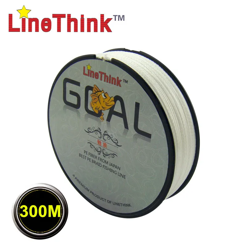 300M Brand LineThink GOAL Japan Multifilament 100% PE Braided Fishing Line  6LB-100LB, Durable Fishing Equipment