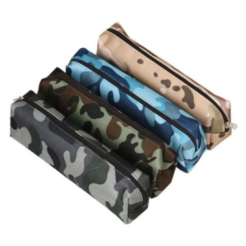 New Fashion Camouflage Pen Pencil Case Pouch Stationery Bags Cosmetic Makeup Bag