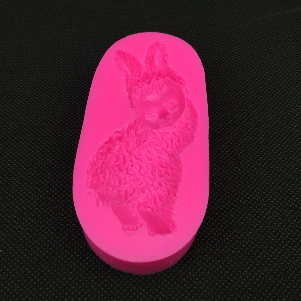 3D baby rabbit soap mould chocolate cake decorating tools DIY baking fondant silicone mold kitchen Baking accessories T0345