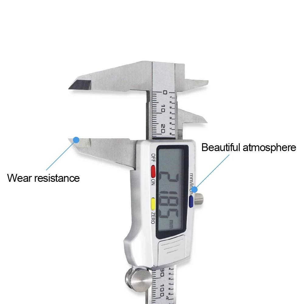 Stainless Steel Electronic Digital Vernier Caliper 6Inch 0-150mm Metal Micrometer Measuring Tool Digital Ruler