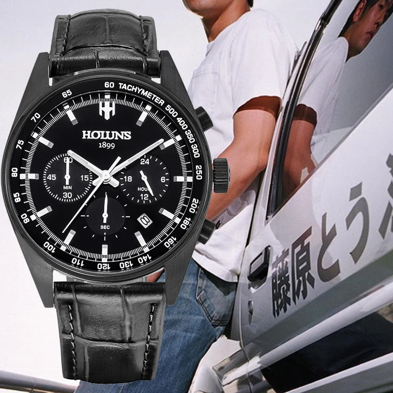 HOLUNS Chronograph Car Racing Speed Male Quartz Watch Sports Military Watches Men Luxury Brand Wristwatch Relogio Masculino