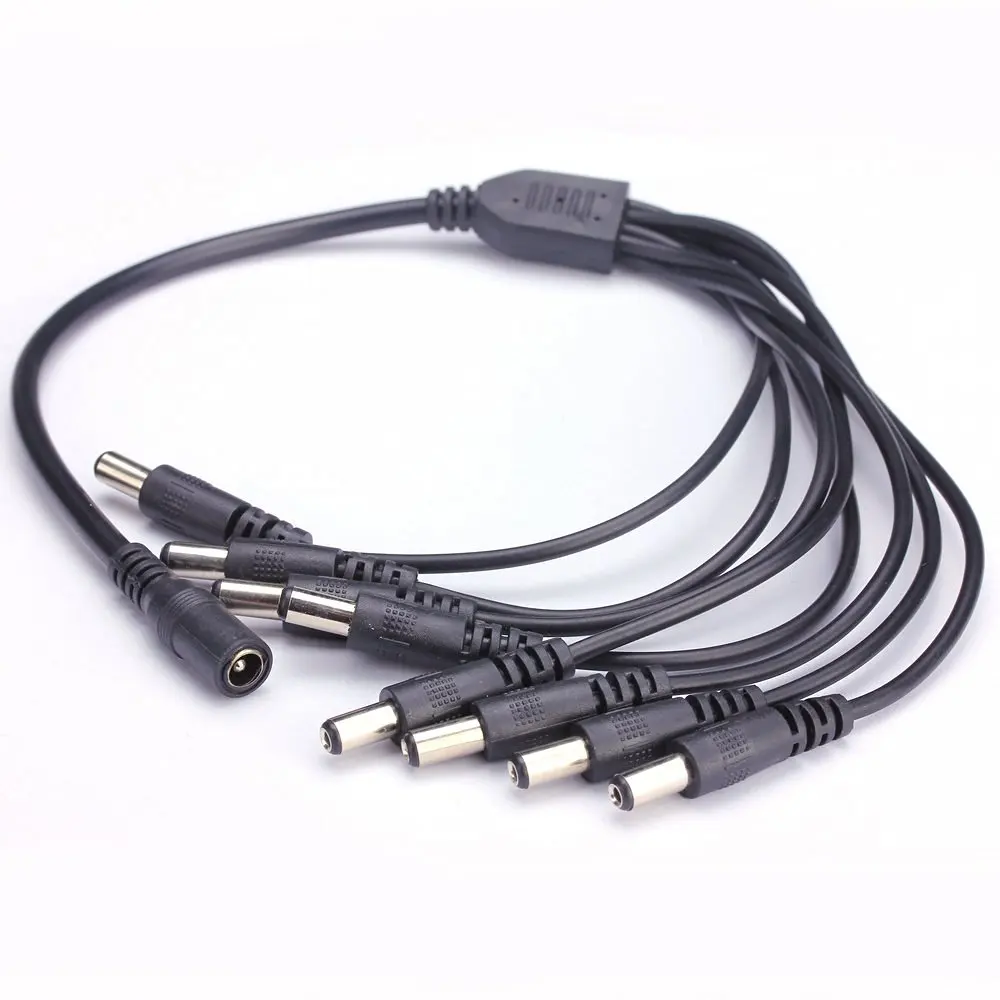 5pcs 1 to 8 5.5x2.1mm Female to Male Plug Adapter CCTV Camera LED Strip Light DC Power Splitter Cable