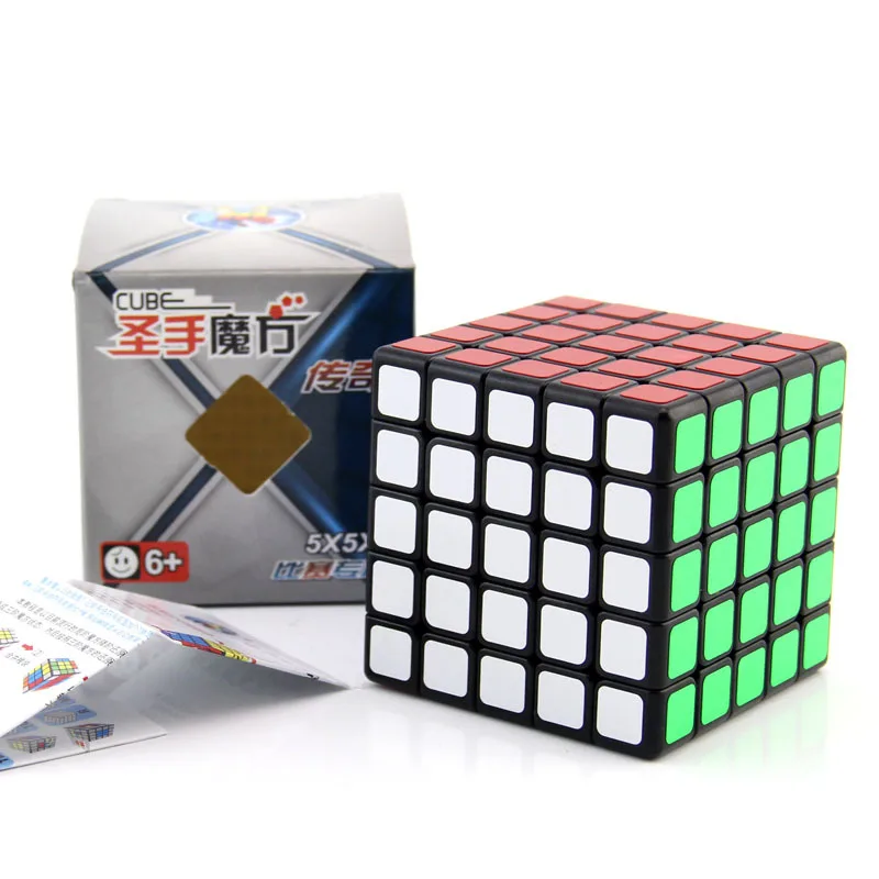 Shengshou Legend cubo mágico profesional para niños, juguete de rompecabezas de cubo de velocidad, pegatina de PVC, cubo Chuanqi 5x5, juguetes educativos