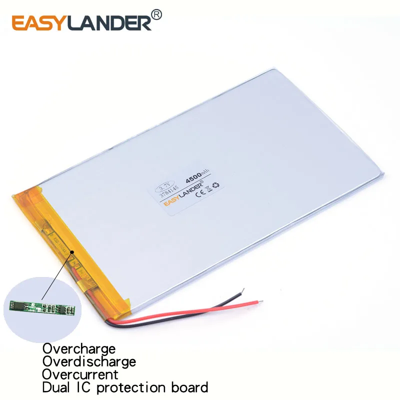 Bateria do li-íon dos oradores mp3 da casa inteligente 4500mah 3.7v 3784145 do polímero do íon bateria do li-íon para o orador do telefone celular de dvr gps mp3 mp4