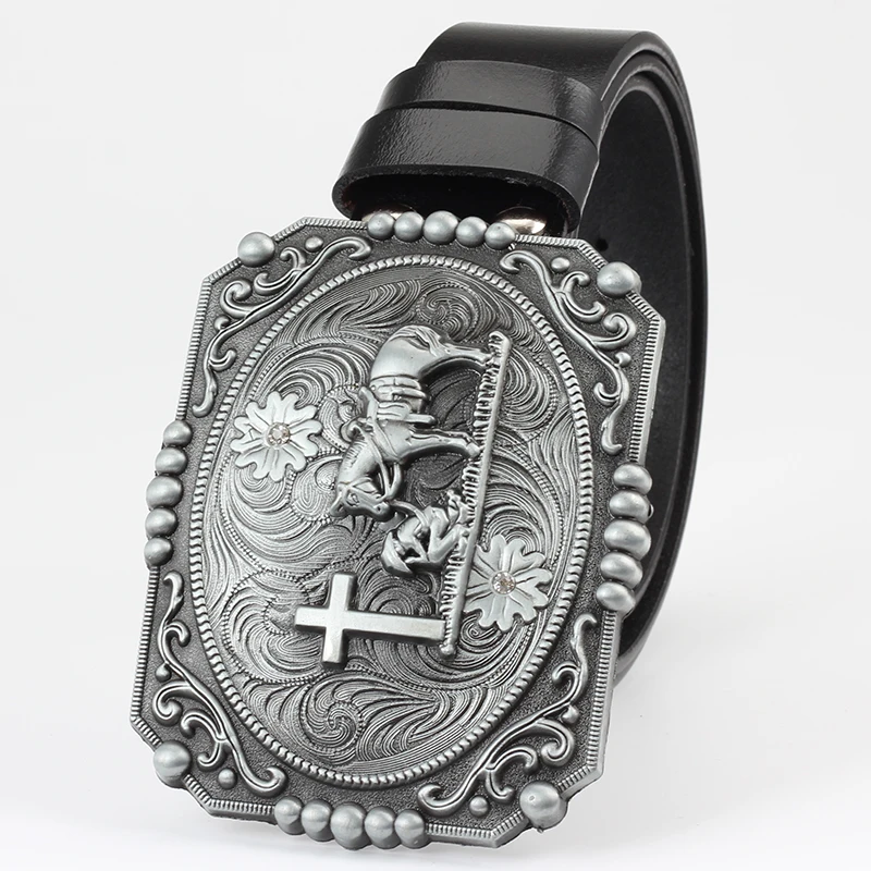 Horse Metal Belt Buckle Cowboy Leather belt Big Buckle Personality Decoration