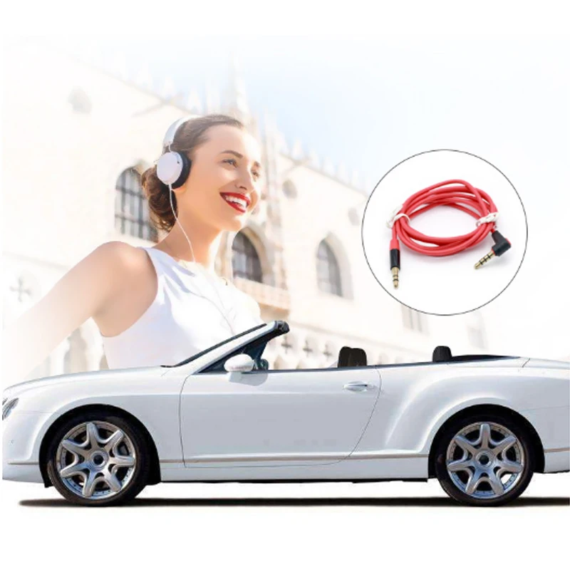 10Pcs/50Pcs 3.5Mm Jack Elleboog Male Naar Male Stereo Hoofdtelefoon Auto Aux Audio Verlengkabel Accessoires