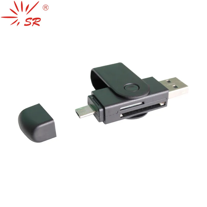 SR New Rotating USB 2.0 4 Colors OTG Card Reader 2 in 1 Android Phone TF Micro SD For Laptop PC