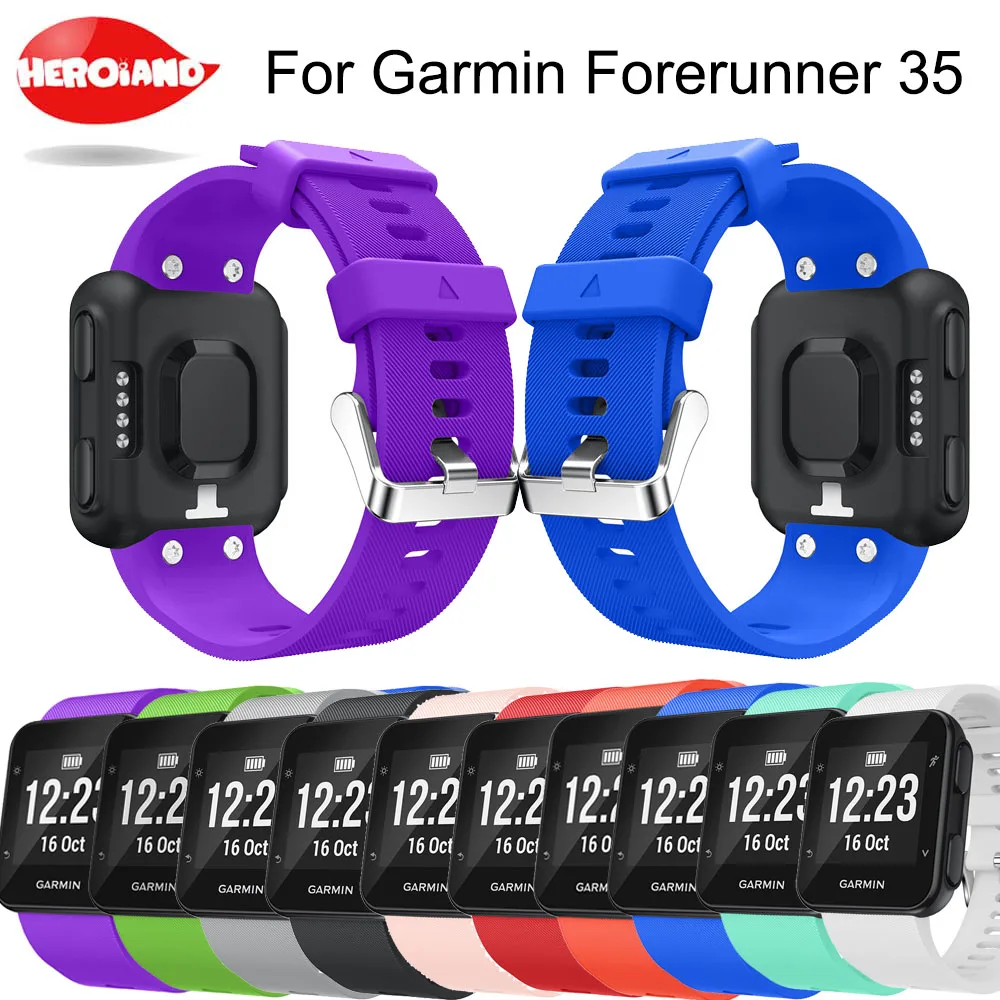 New 22 colours Silicone Strap Replaceable Watch band Wrist strap wristband bracelet for Garmin Forerunner 35 smart Watch band