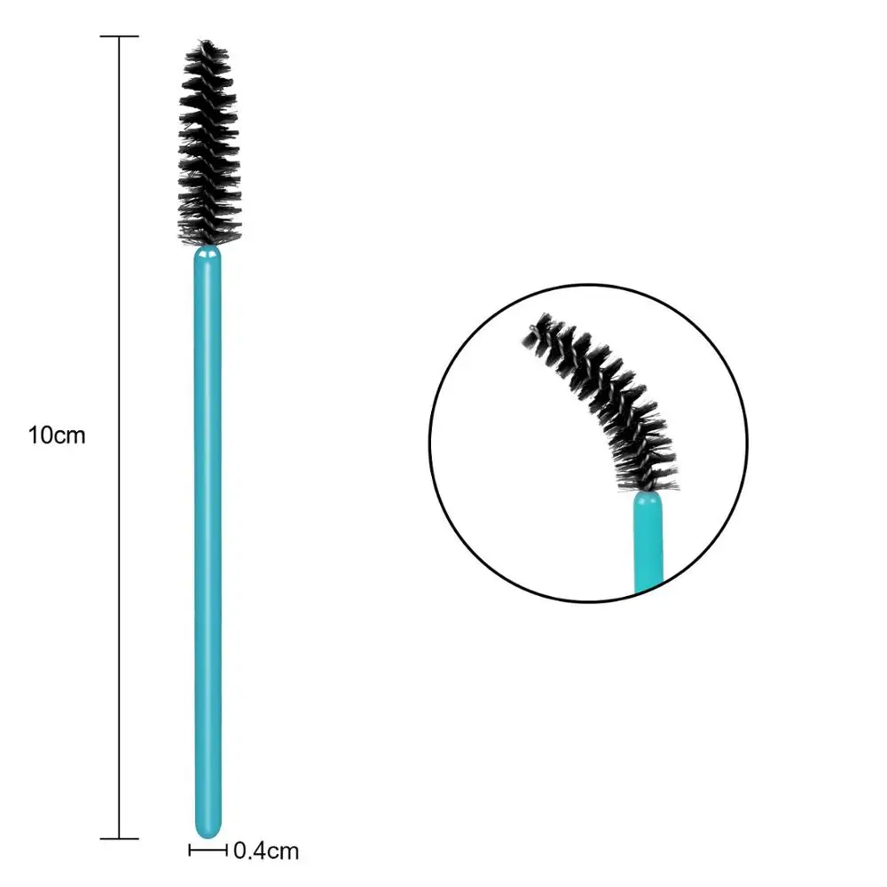 Baguettes de Mascara, brosses à cils jetables pour Extensions de cils, kit d'outils en vrac, bleu/noir, 200 pièces