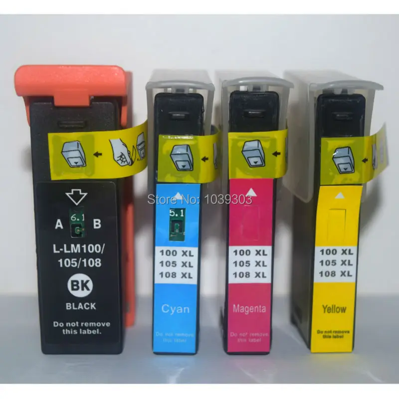 

4PK 100XL Ink Cartridge Compatible for LEXMARK 100 100xl S305 S405 S505 S605 Pro703 Pro705 pro706 Printer E206 Cartridge