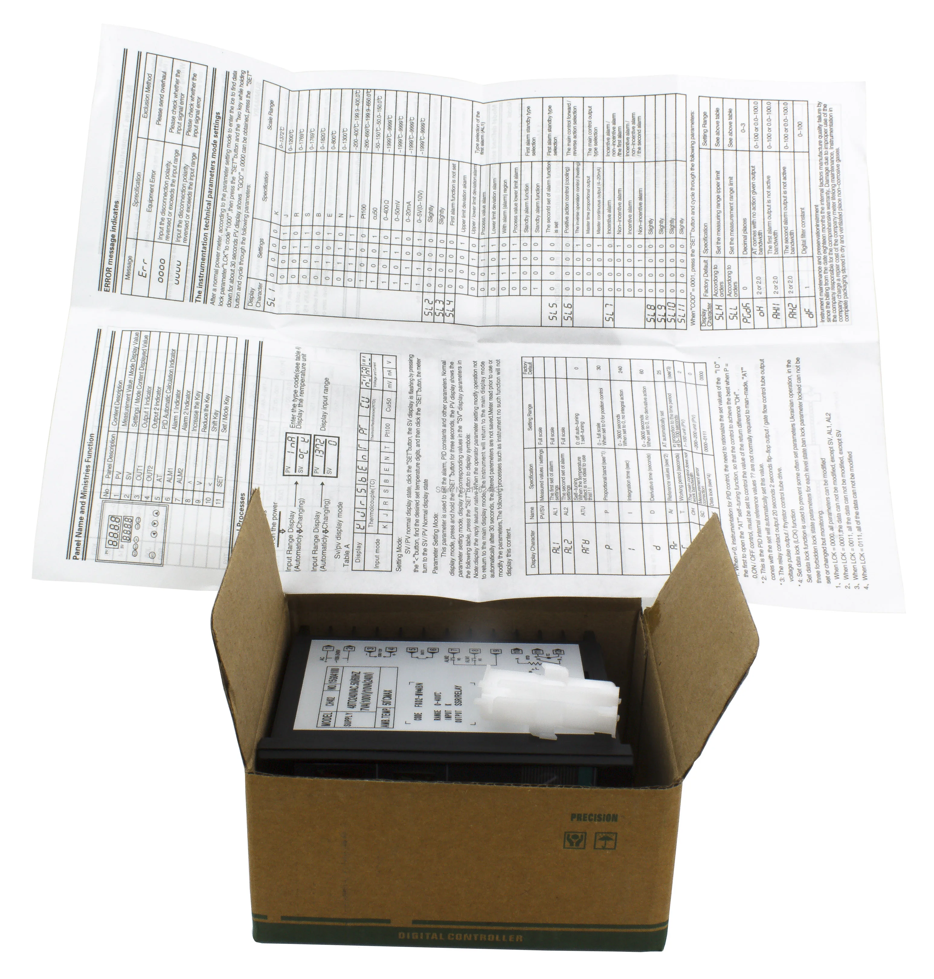 CH402 short case relay + SSR output digital PID temperature controller (Not include SSR)