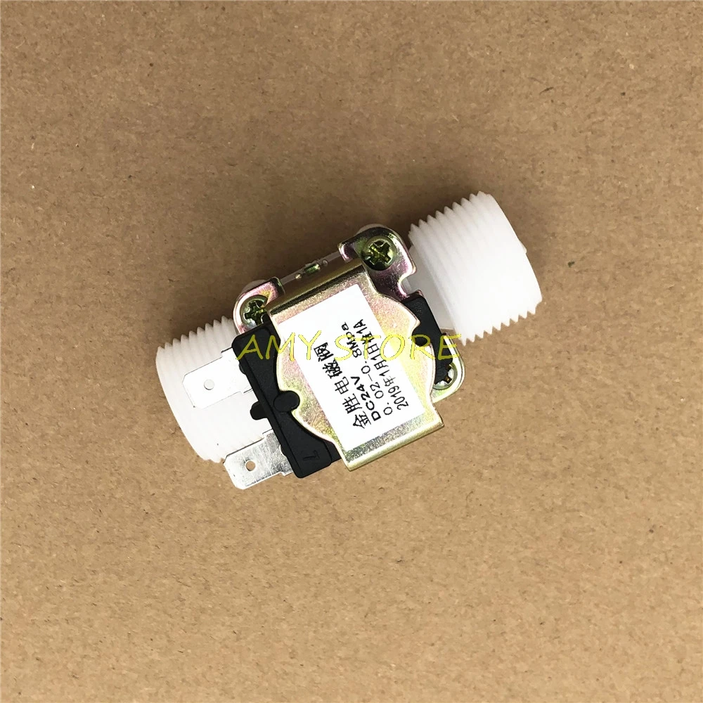 Válvula Solenoide de entrada de plástico de agua normalmente cerrada DC 12V DC 24V AC 220V eléctrica G 3/4 "BSPP válvula roscada macho Control de agua