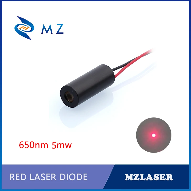 Módulo de laser de ponto vermelho apc industrial padrão 8mm 650nm 5mw