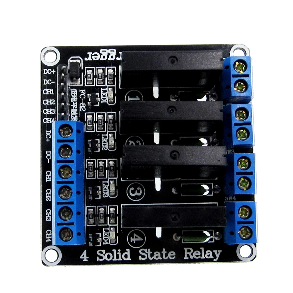 4 Channel 5V DC Relay Module Solid State Low Level SSR AVR DSP 2A 240V