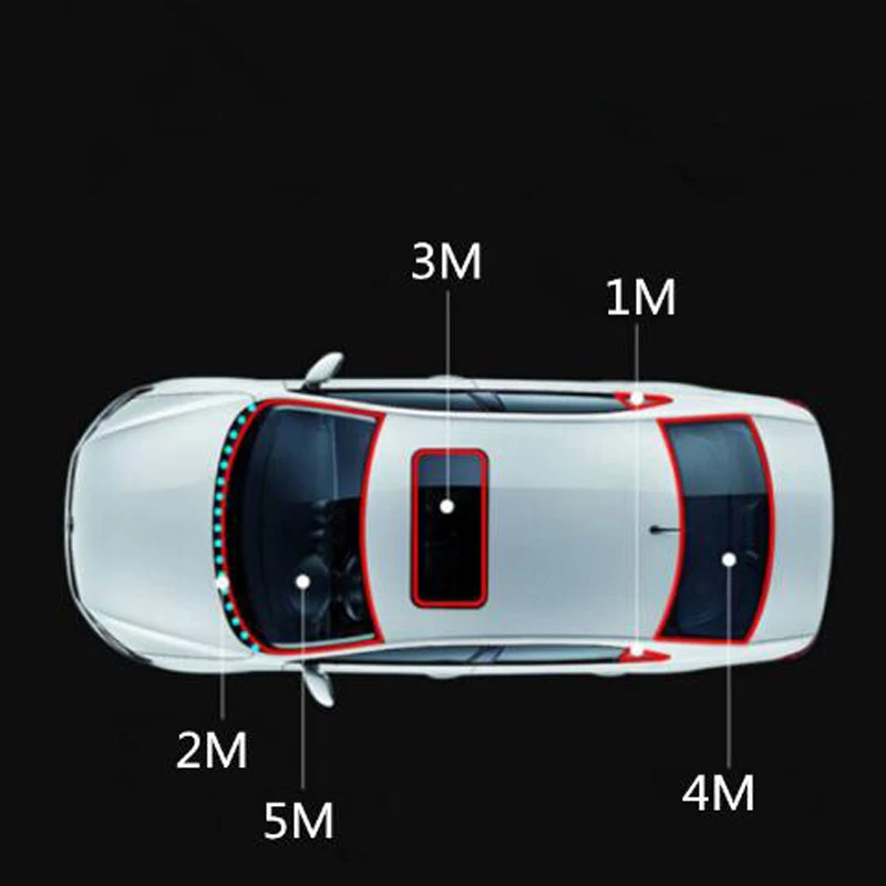3M Car sunroof seal sticker for Volkswagen POLO Tiguan Passat Golf EOS Scirocco Bora Lavida Touran Beetle CC Ph