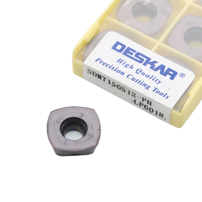 10pcs SEKT1204 XM LF6018 SDMT120512 SDMT150512 SEET1203AFEN Original Deskar Carbide Milling Inserts Face Mill Cutter Tool