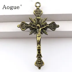 3 Colors Jesus Crucifix Christian Jewelry Crosses Charms Saint Benedict Crucifix Pendants For  Pendants Necklace