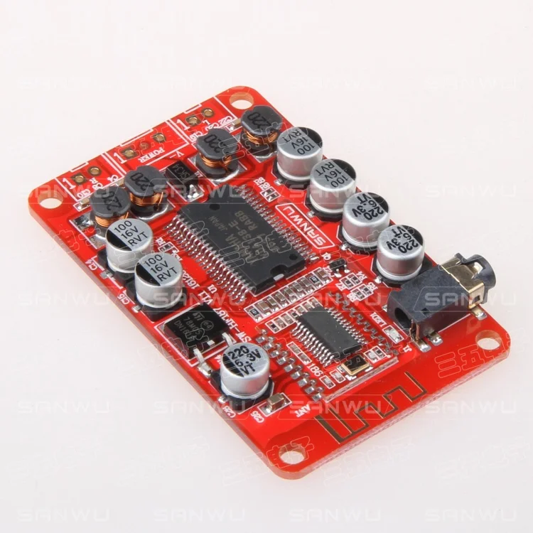 

DC12V 2A 15W+15W YDA138 stereo two-channel class D Bluetooth digital amplifier board