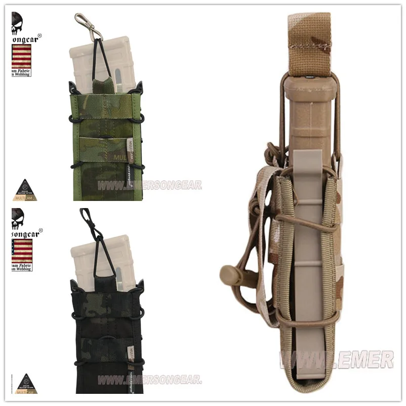 

NEW Multicam Arid Hunting Airsoft Single Magazine Pouch MOLLE EMERSON EM6345MCBK MCTP