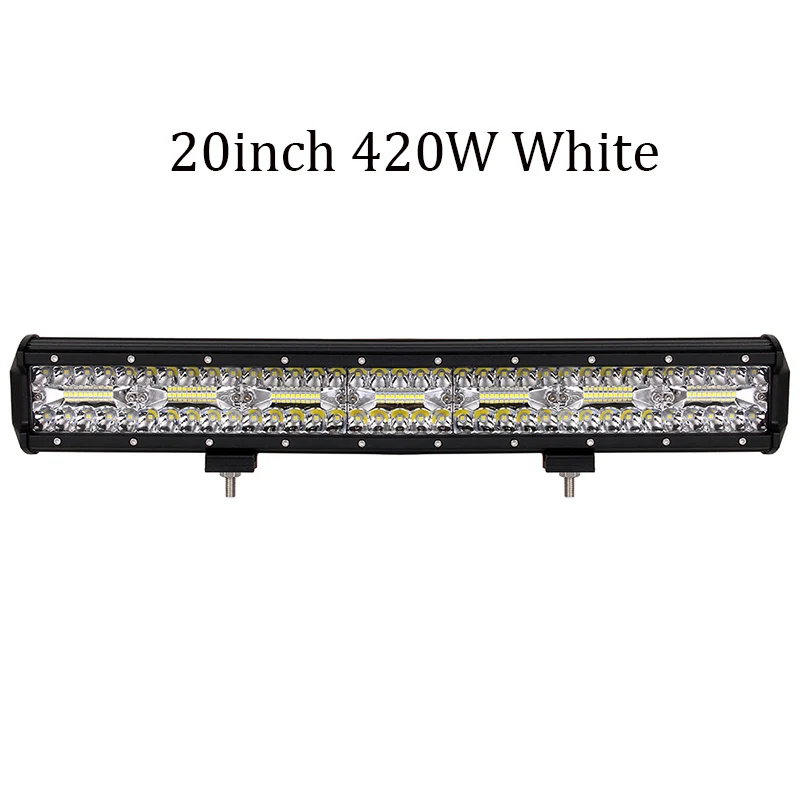 

Four-row 20 inch Car Led Light Bar 420W 42000lm 6000k White Waterproof 12V bar Led Light for Off-road Cars 4WD Trucks SUV ATV