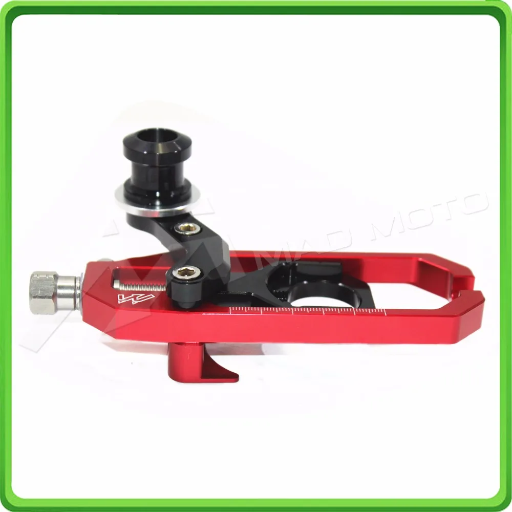 Motorcyclr Chain Tensioner Adjuster with spool fit for APRILIA RSV4 2009 2010 2011 2012 2013 2014 Red&Black