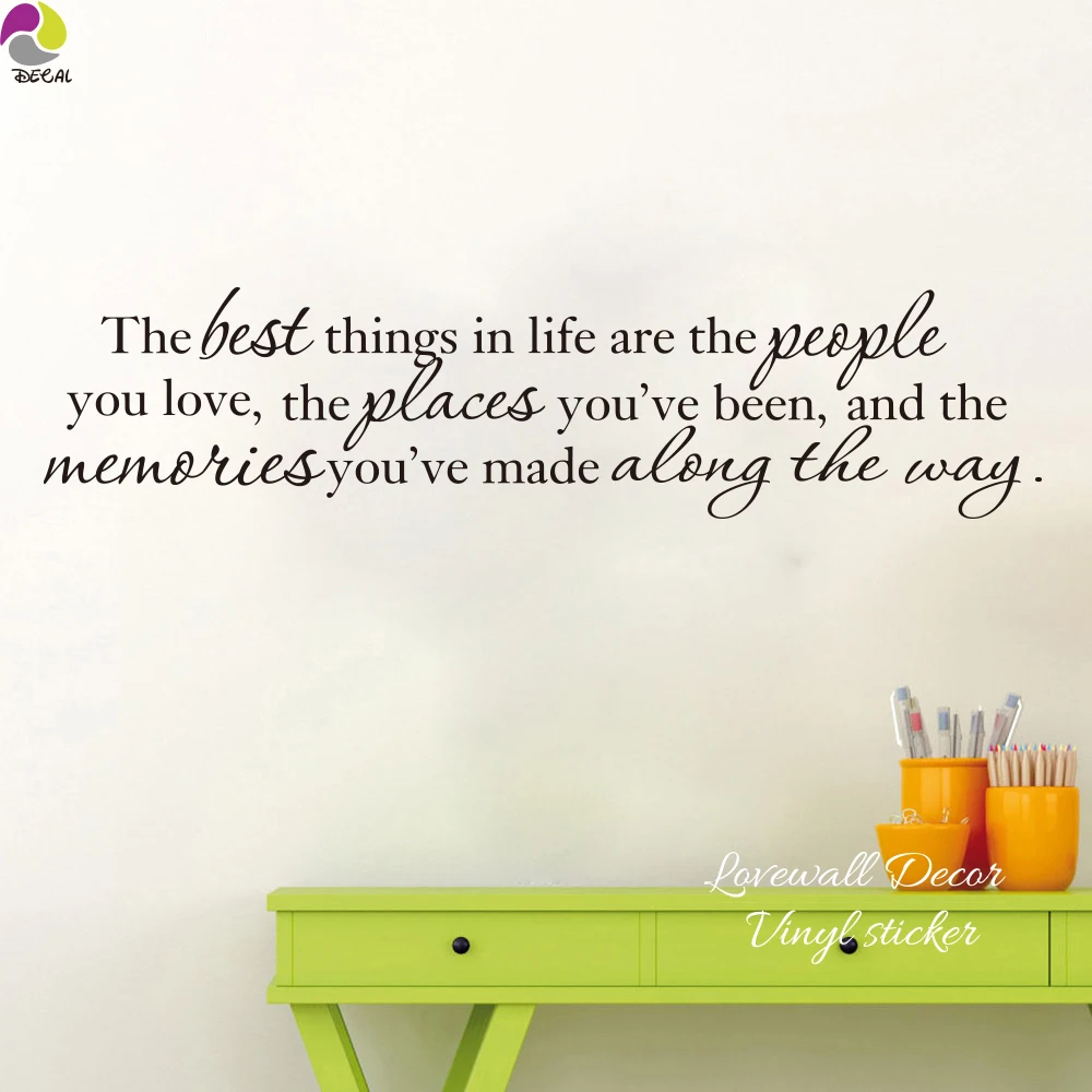 The Best Things In Life Love Memories Quote Wall Sticker Photo Frame Family Love Wall Decal Living Room Bedroom Kids Room Vinyl