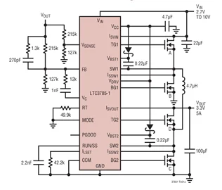 LTC3785 LTC3785EUF-1 - 10V, 고효율, 전력 양호 기능을 갖춘 벅-부스트 컨트롤러