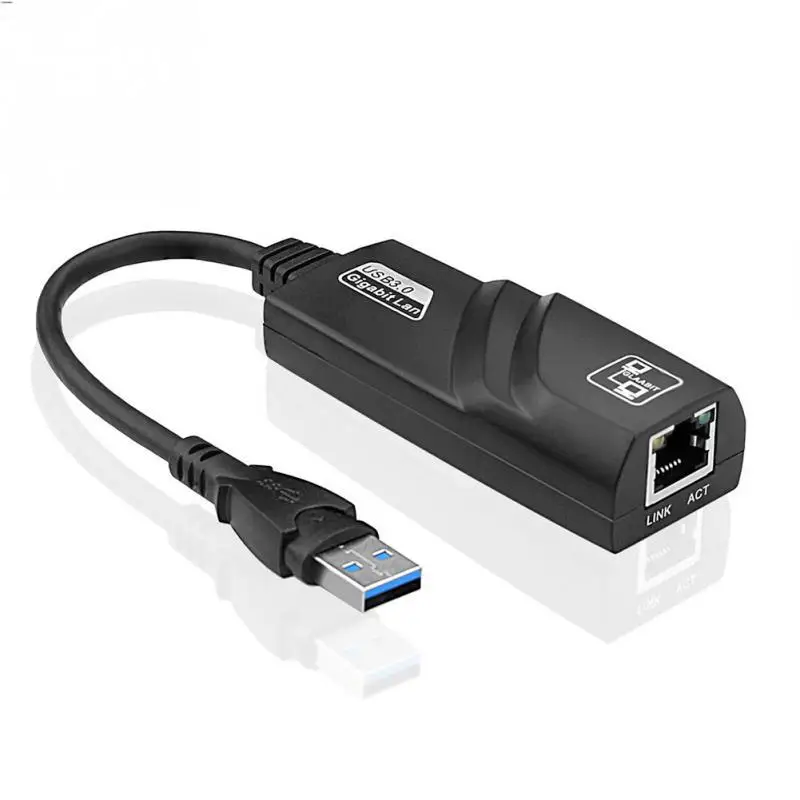 Adaptador de red Ethernet para PC, tarjeta de red con cable USB 3,0 a RJ45 Gigabit Ethernet LAN (10/100/1000) Mbps, venta al por mayor