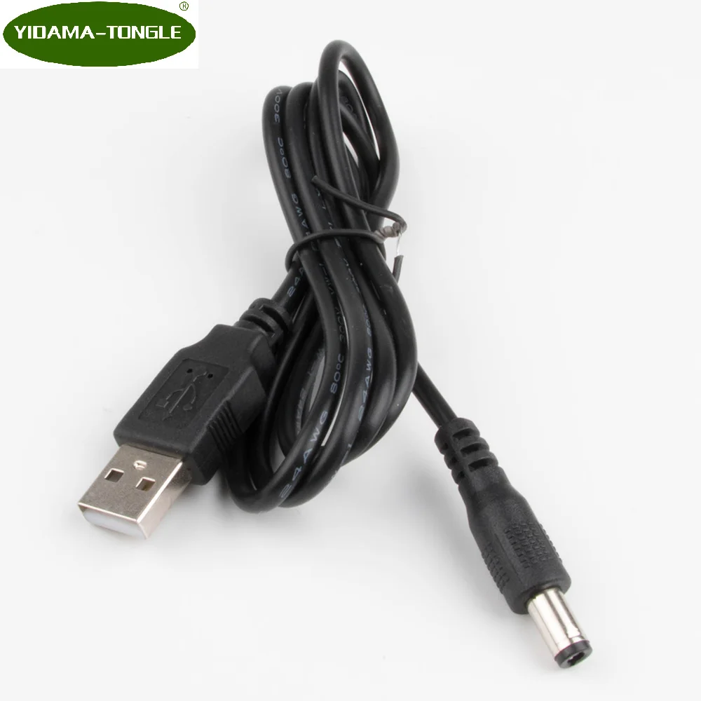 USB to DC Barrel Power Cable 5.5*2.1mm 5.5x2.1mm Plug DC Power Adapter Cord