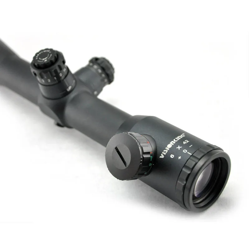 Imagem -05 - Visionking-fixo Caça Riflescope Verde Iluminado Mil Dot Trajetória Lock Nitrogênio Tactical Rifle Scope Fmc. 308 6x42. 308