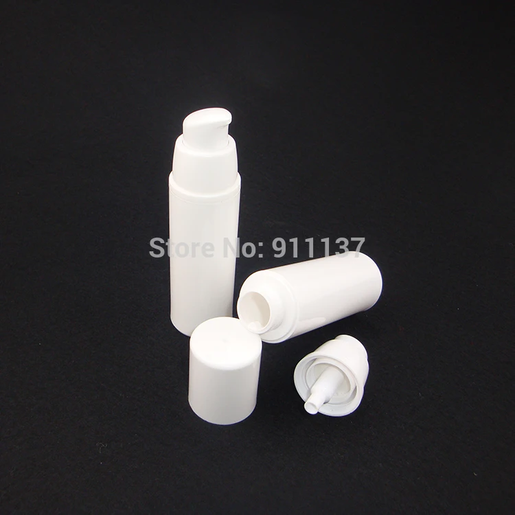 

white 30ml cosmetic packaging airless , empty 30ml airless cosmetic pump packaging , 30ml plastic airless container with pump